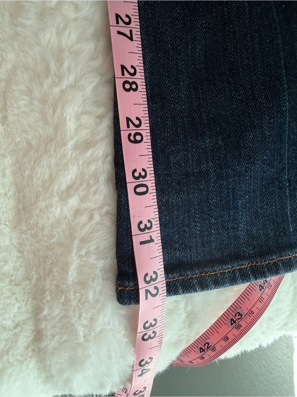 Vintage 7 For All Mankind Blue Denim low Rise Flare Jeans -31 - Picture 8 of 11